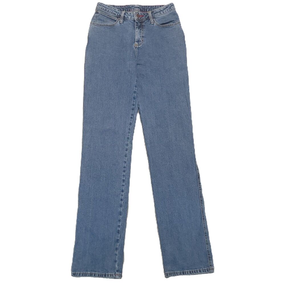 Wrangler Cowboy Cut Slim Jeans Womens 5x36 High Waist Stretch Blue Denim 18MWZSW